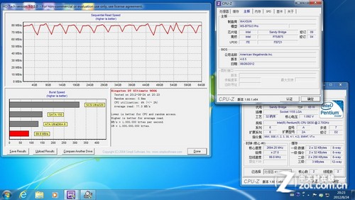 主流B75原生SATA3.0和USB3.0速度测试 